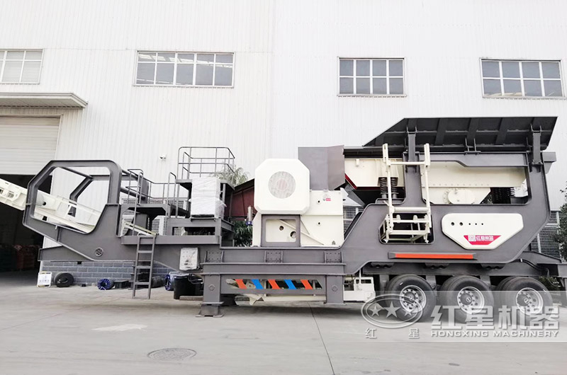 移動車載碎石機圖片、配鄂破機