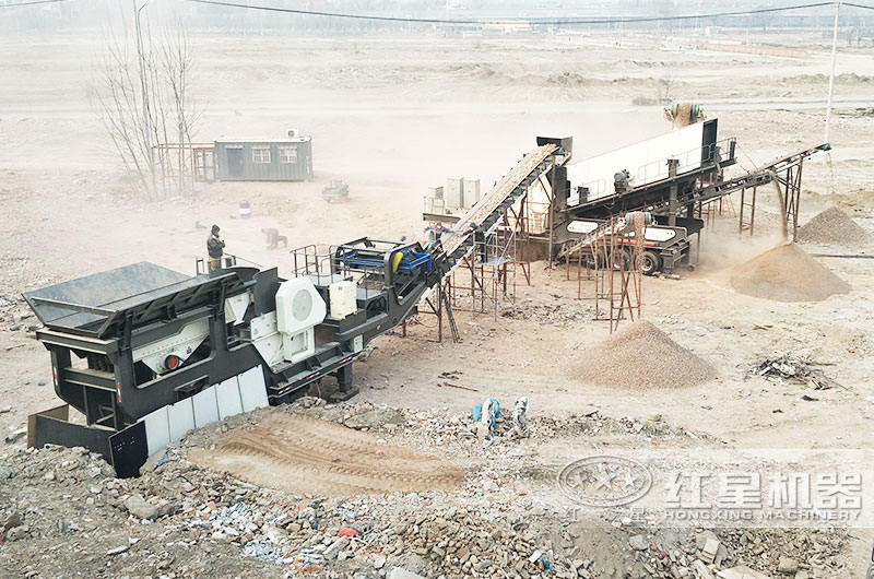 輪胎式移動(dòng)建筑垃圾處理機(jī)，多機(jī)組合，減少成本30%