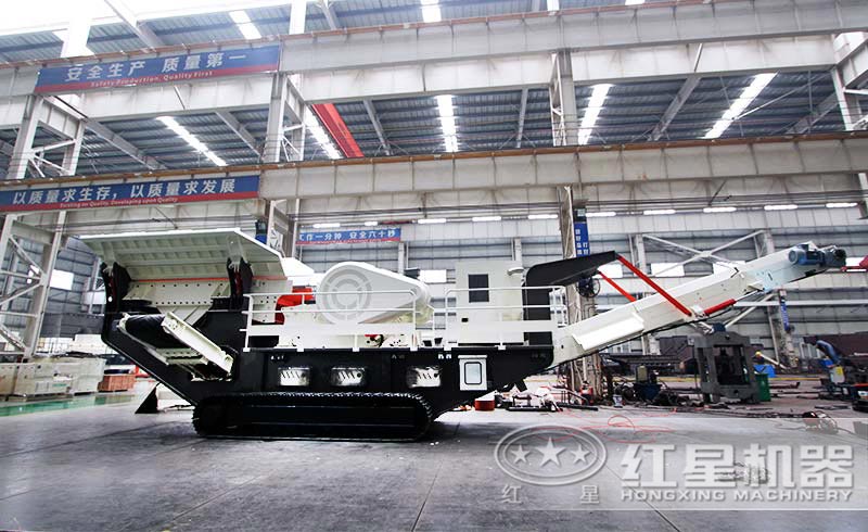 履帶移動碎石機，油電兩用，省心省力
