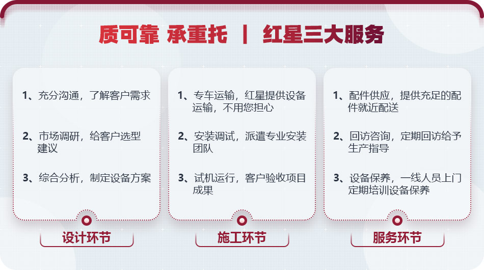 國內(nèi)大型設(shè)備廠家，紅星服務(wù)值得信賴