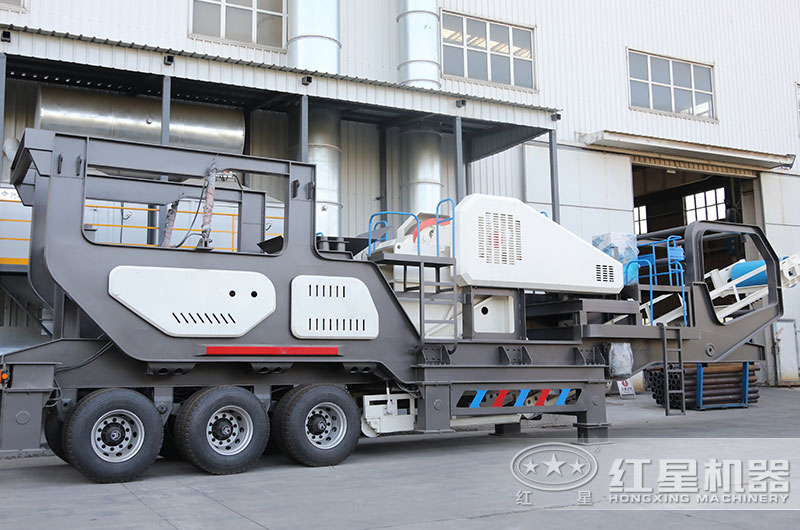 移動顎式石子破碎機圖片、進(jìn)料粒度大